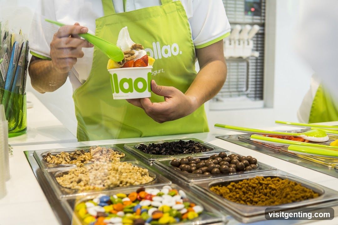 Yogurt toppings bar