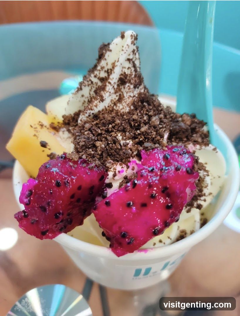 Frozen yogurt dessert
