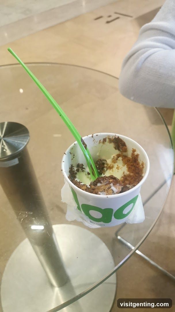 Eating Area with Ice Cream Cup