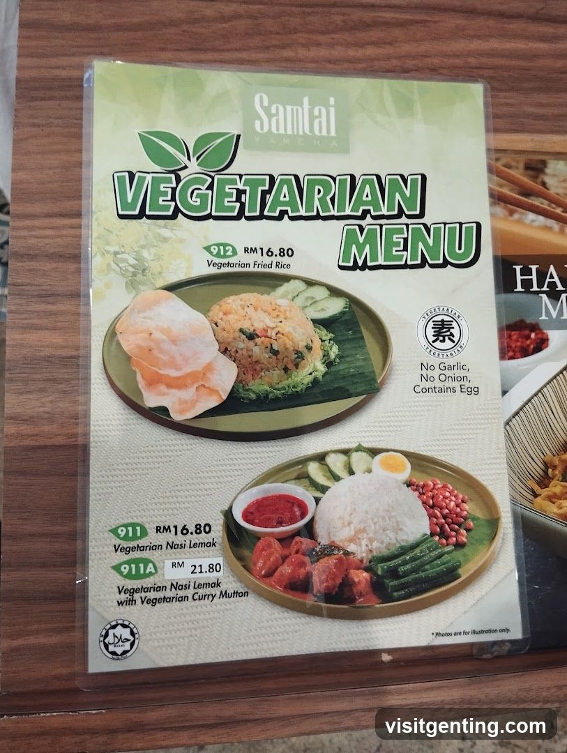 Samtai Vegetarian Menu