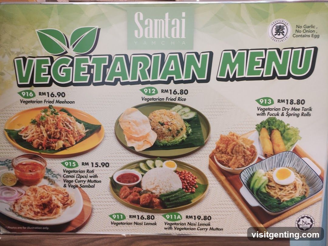 Samtai Yamcha Vegetarian Menu