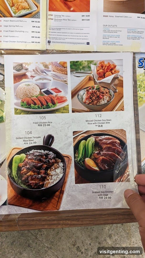 Restaurant Menu Page