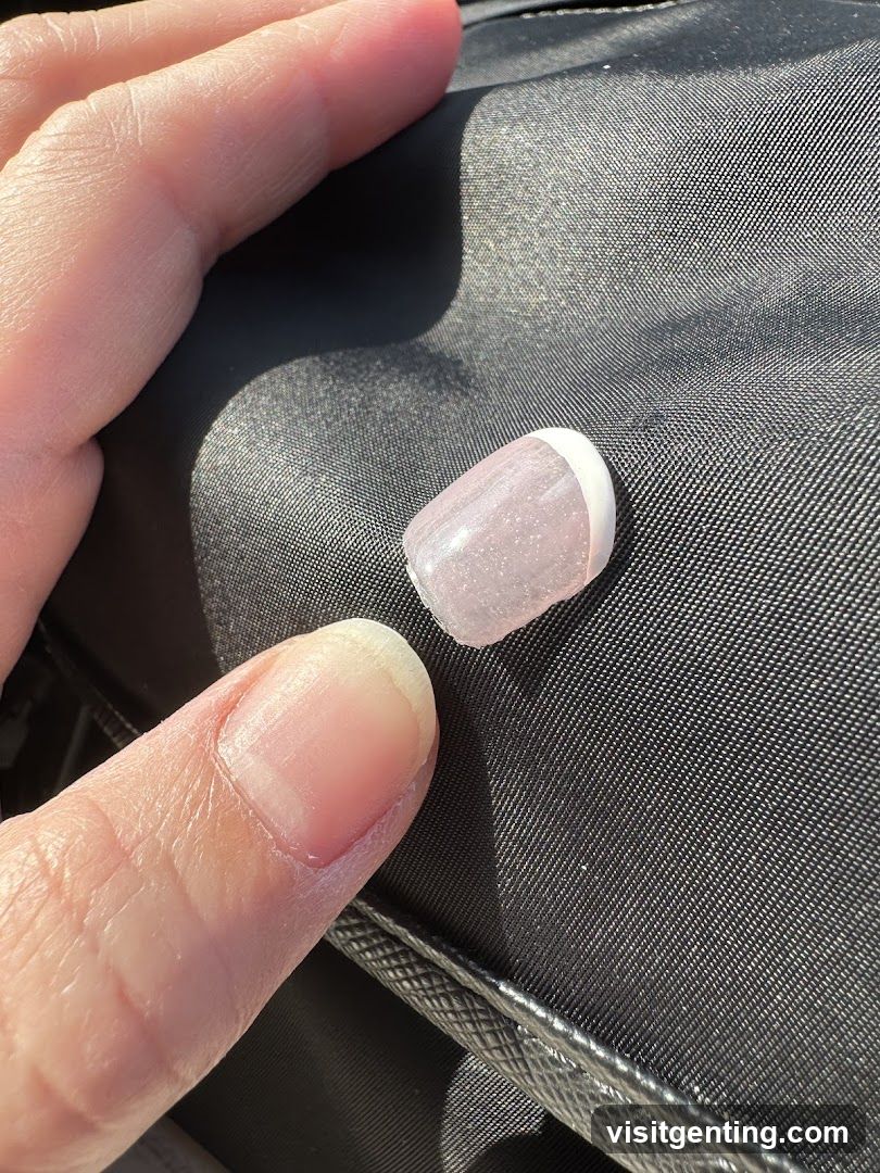 Nail product on fabric surface