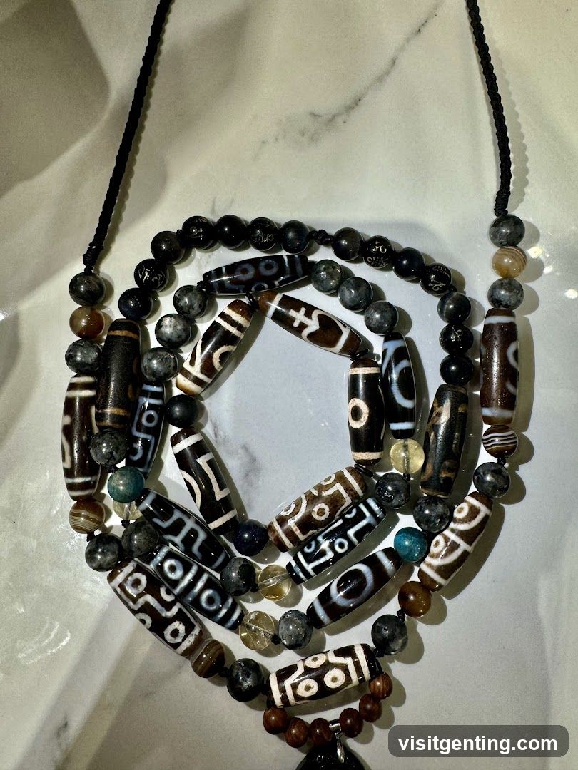Tibetan-style bead necklace