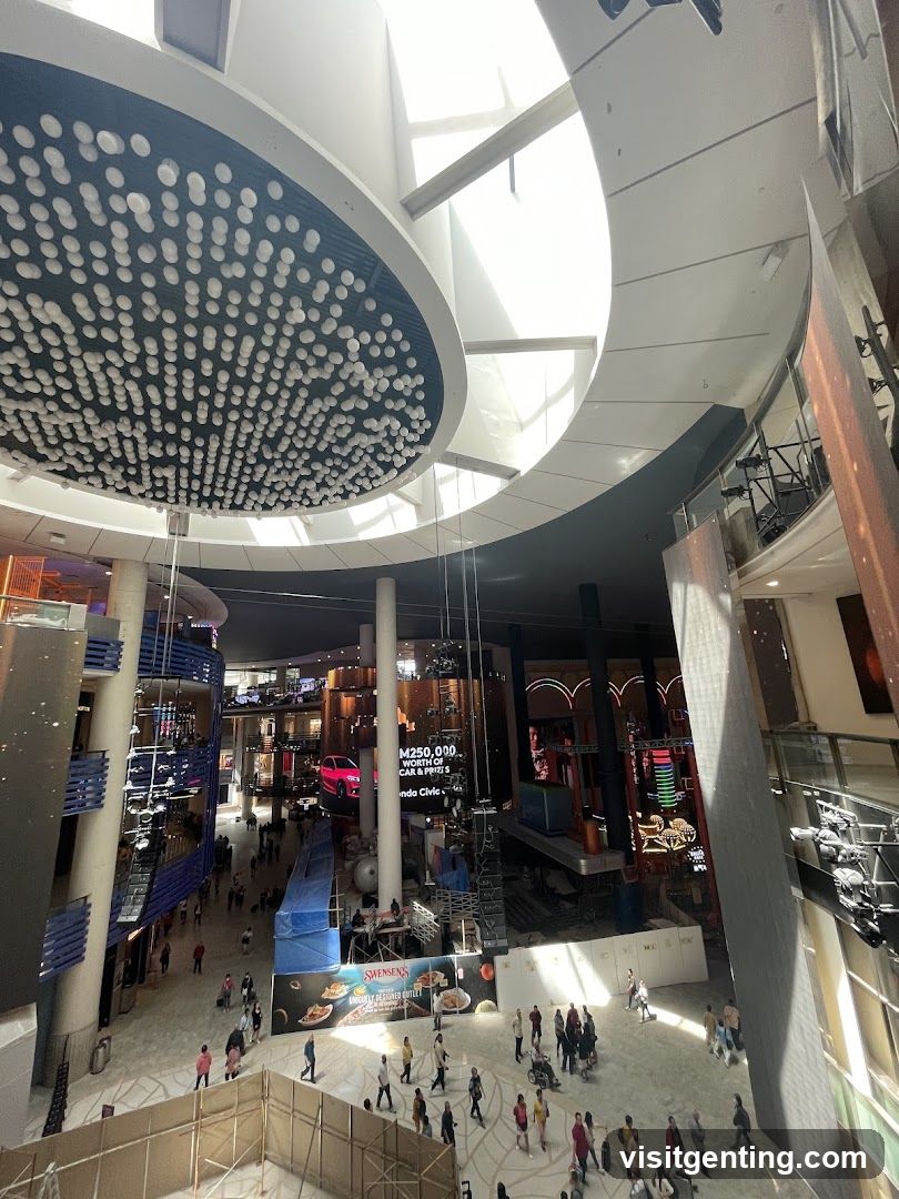 Interior of a large shopping mall