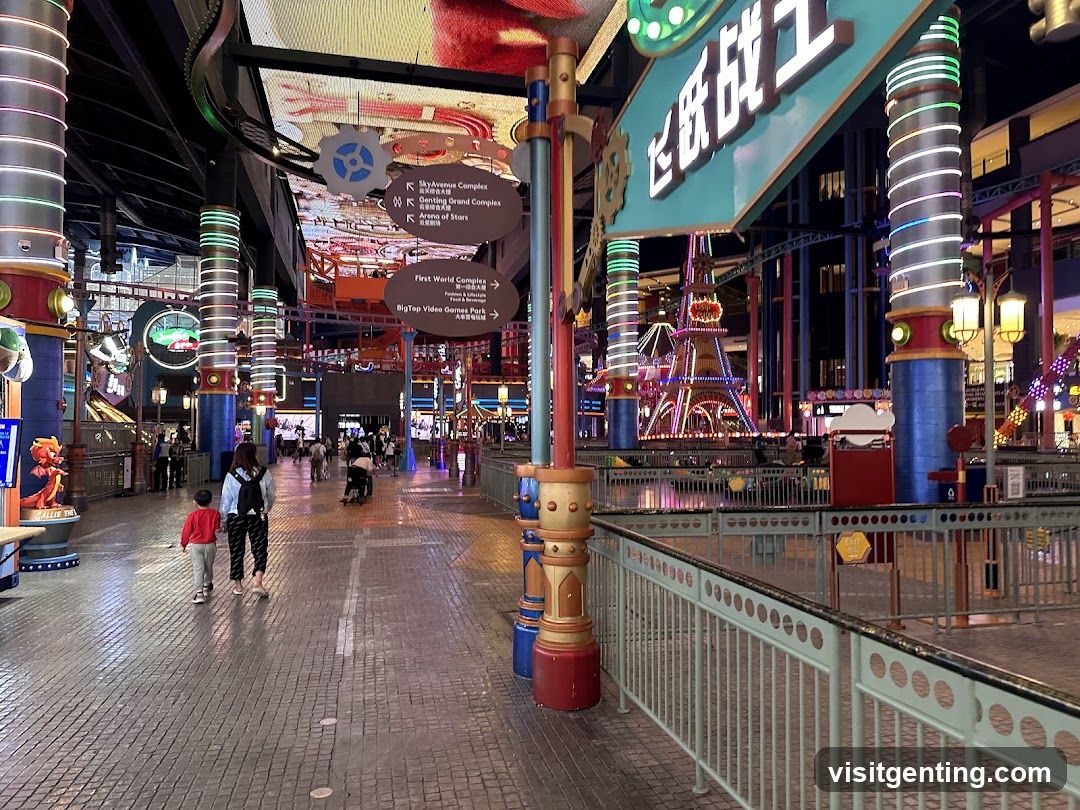 Indoor amusement park corridor