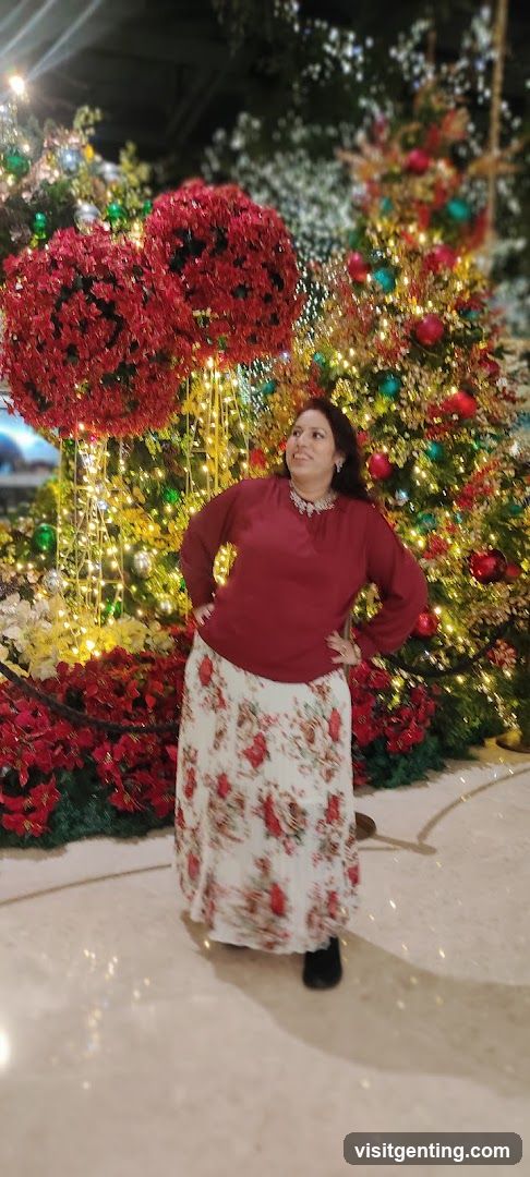 Woman in festive setting