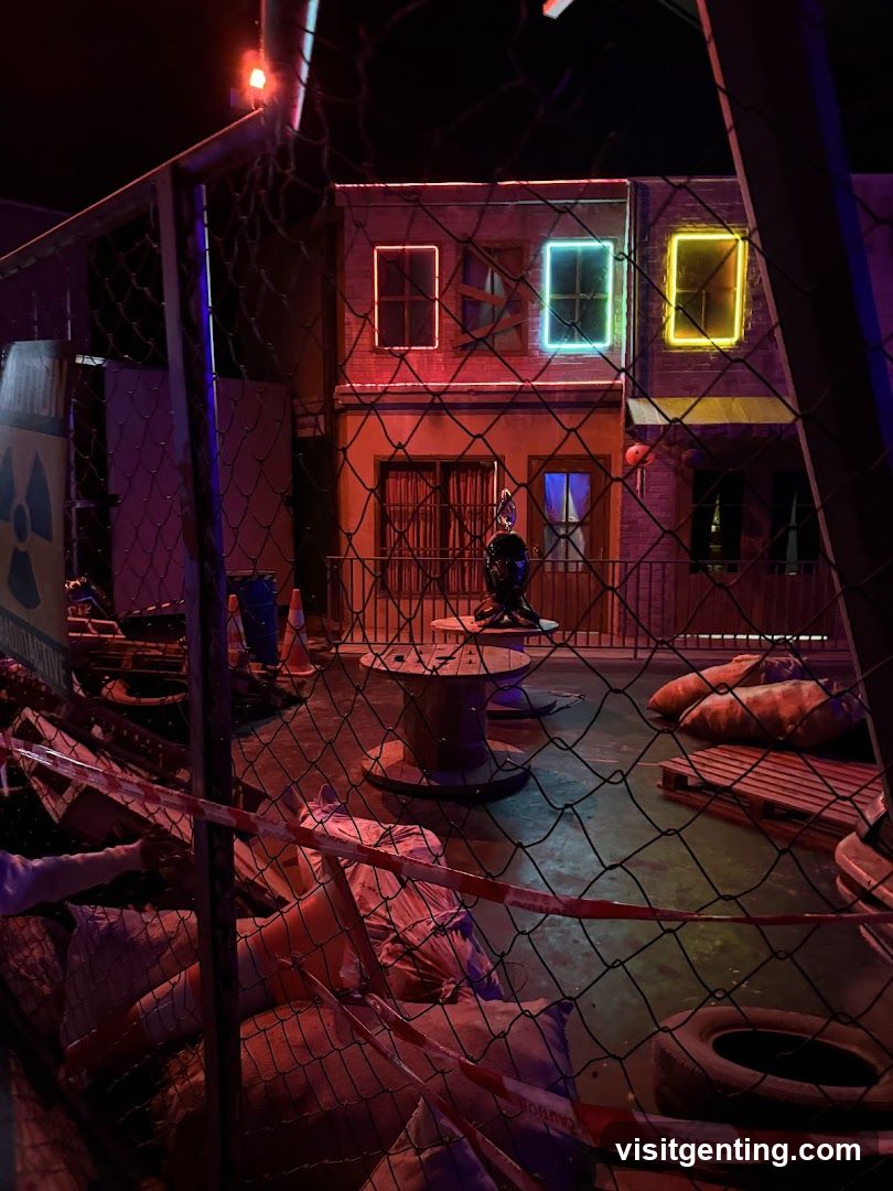 Nighttime themed attraction interior