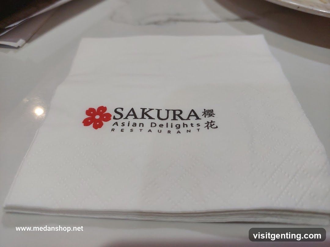 Sakura Asian Delights Restaurant Napkin
