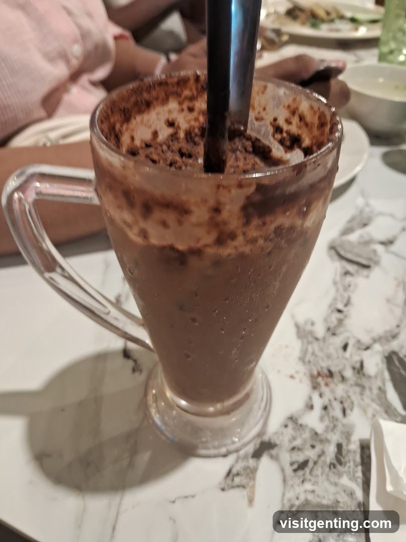 Chocolate Drink in Glass Mug