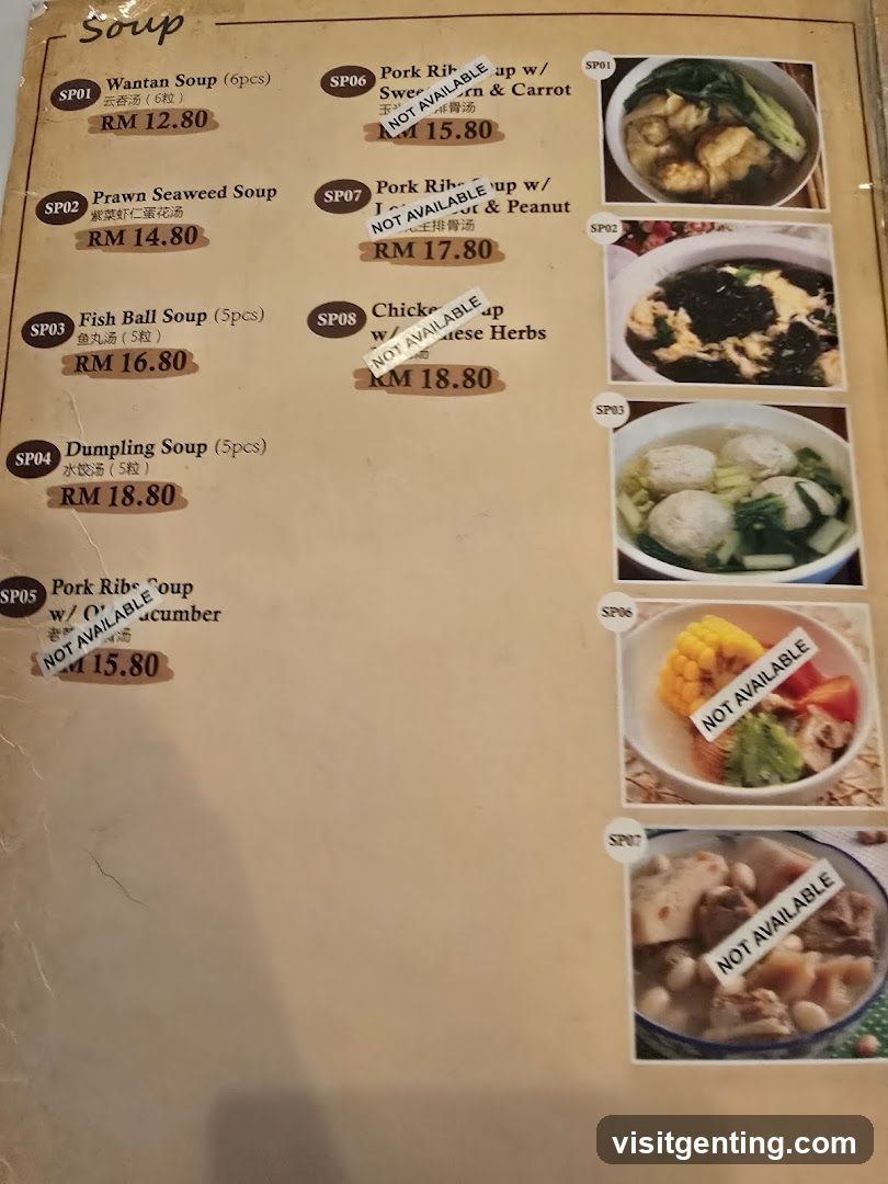 Soup Menu