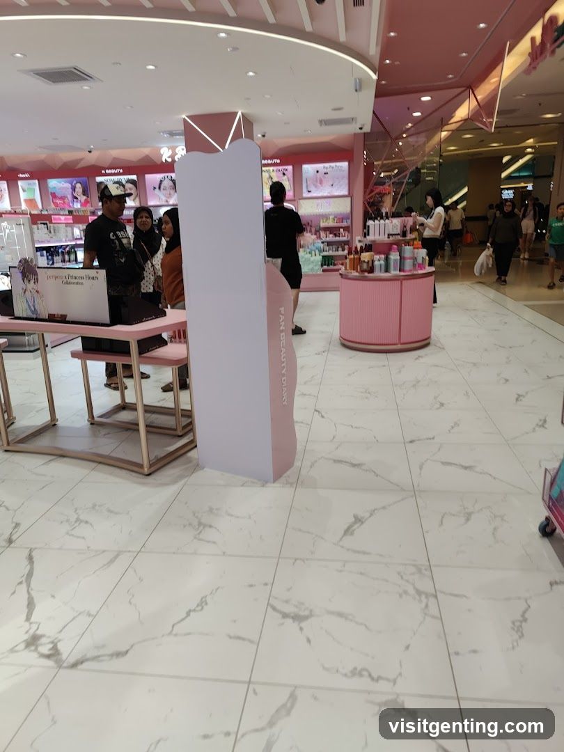 Interior of a beauty retail space