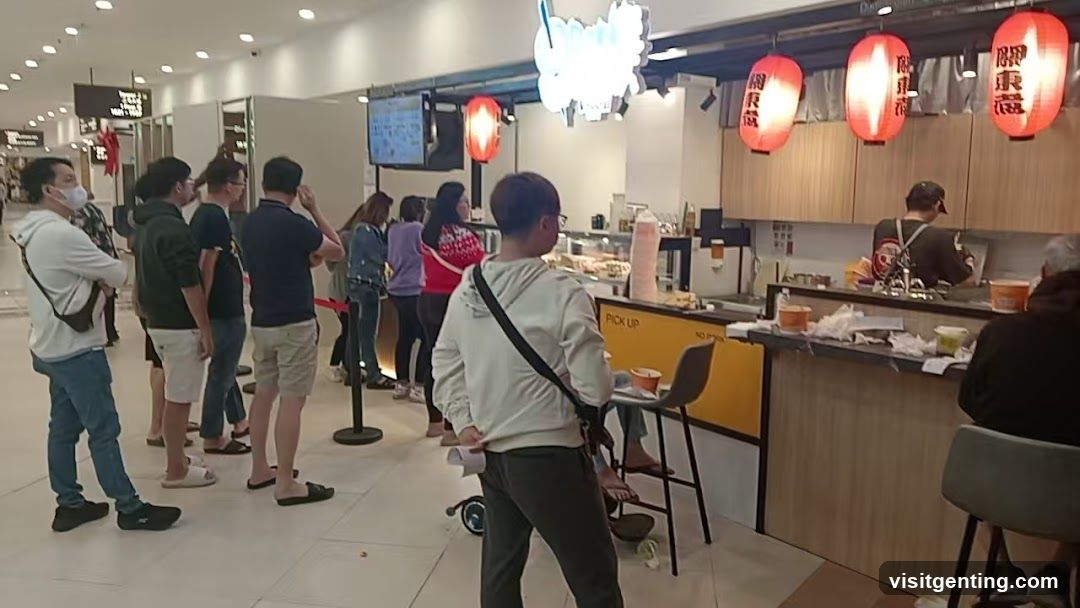 Interior of a food court or shopping mall