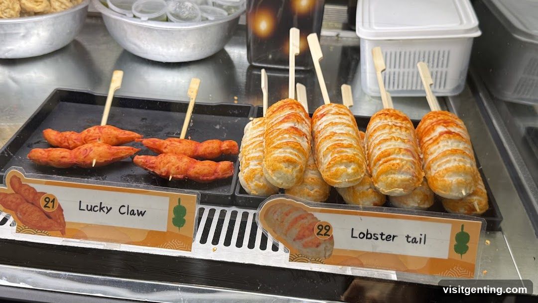 Food Display at Street Vendor Stall