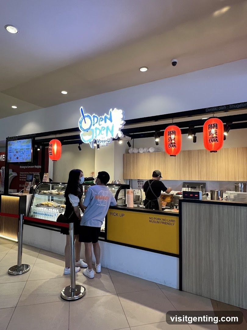 Interior of food stall