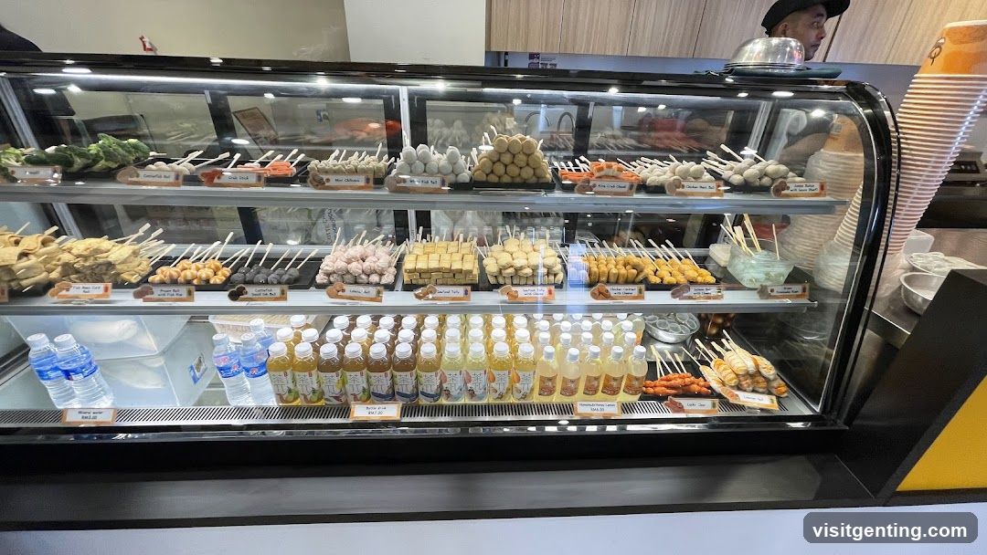Food Display Case in Restaurant Interior