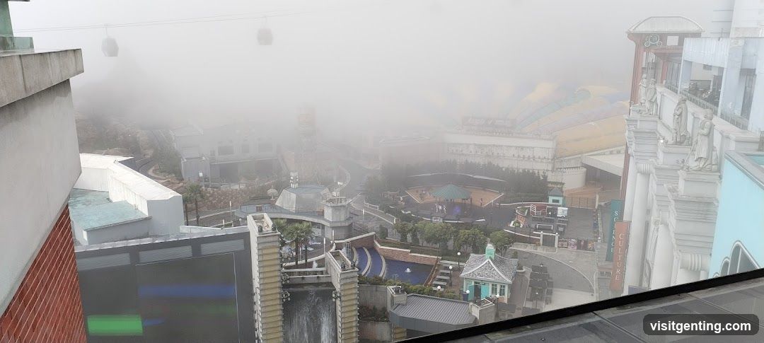 Foggy View of Theme Park Area