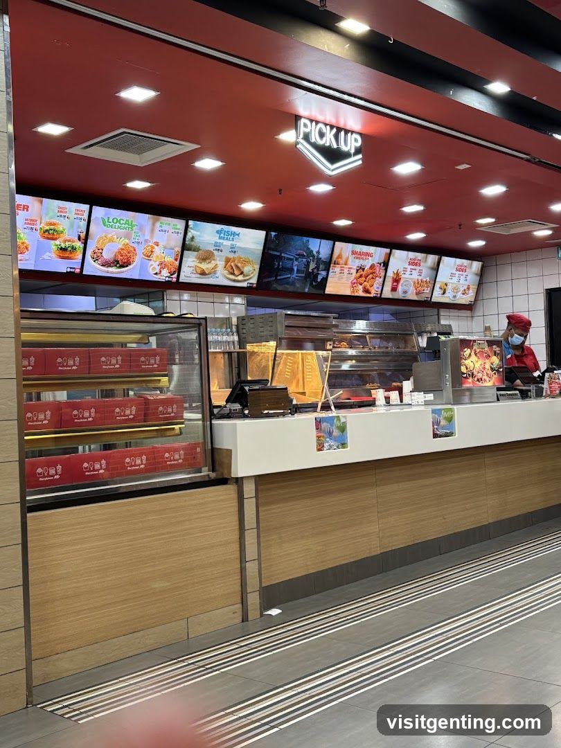 Fast Food Pickup Counter Interior