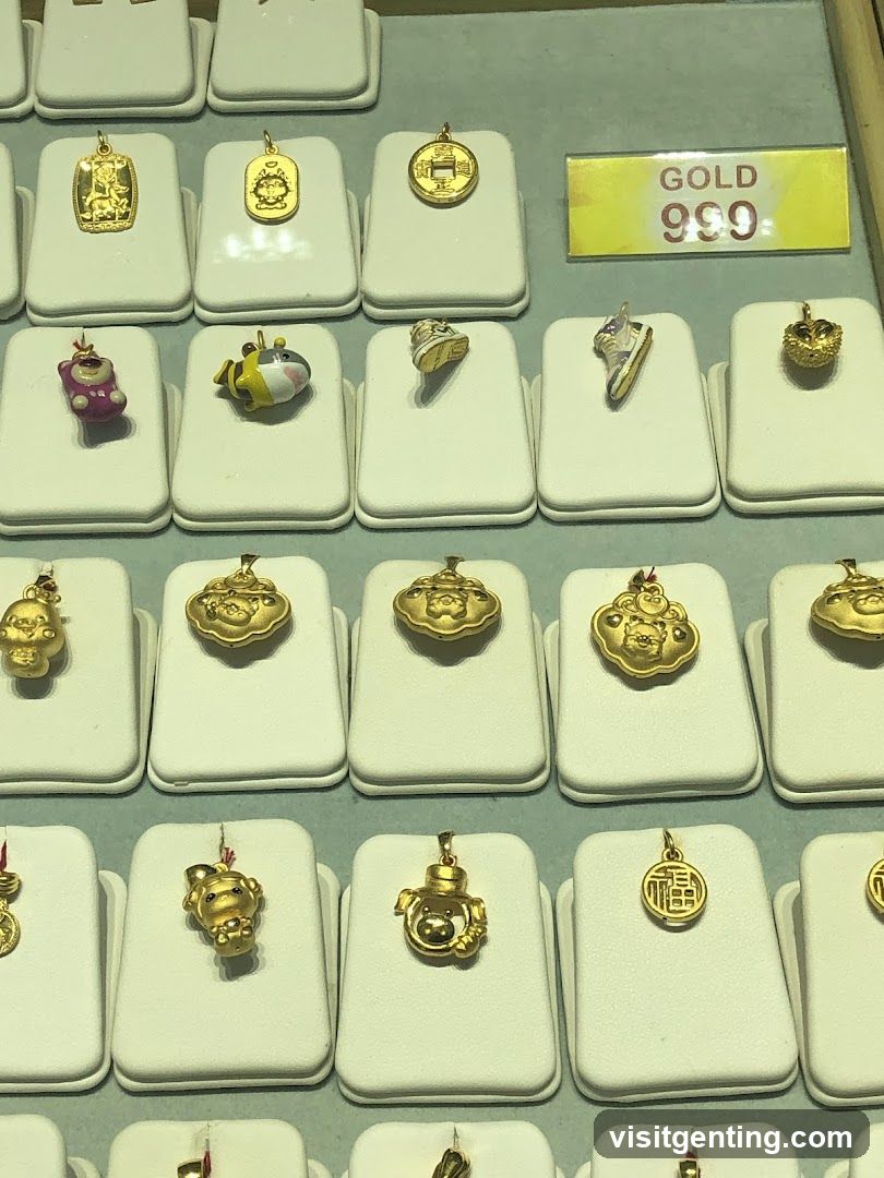 Gold Pendant Display