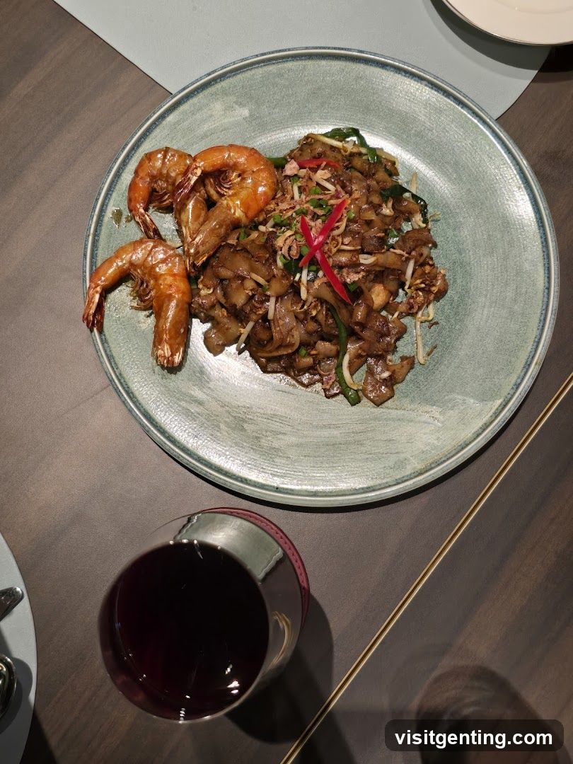 Dinner Plate with Noodles and Shrimp