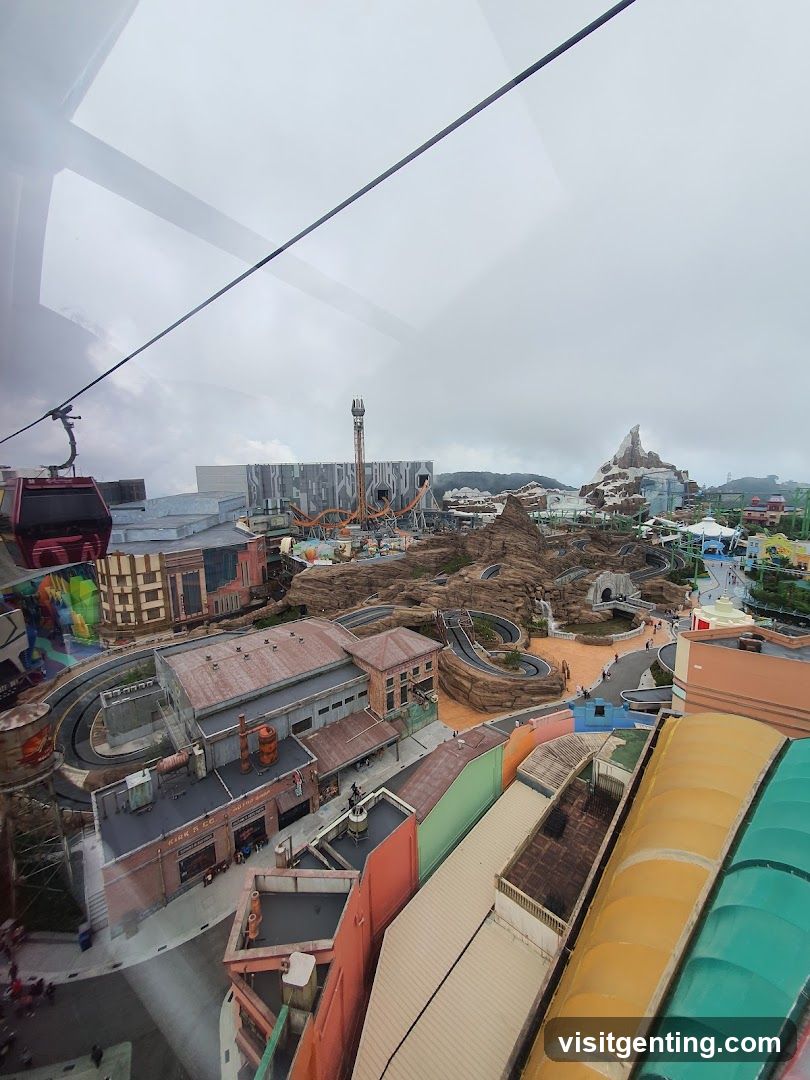 Amusement Park View from Cable Car