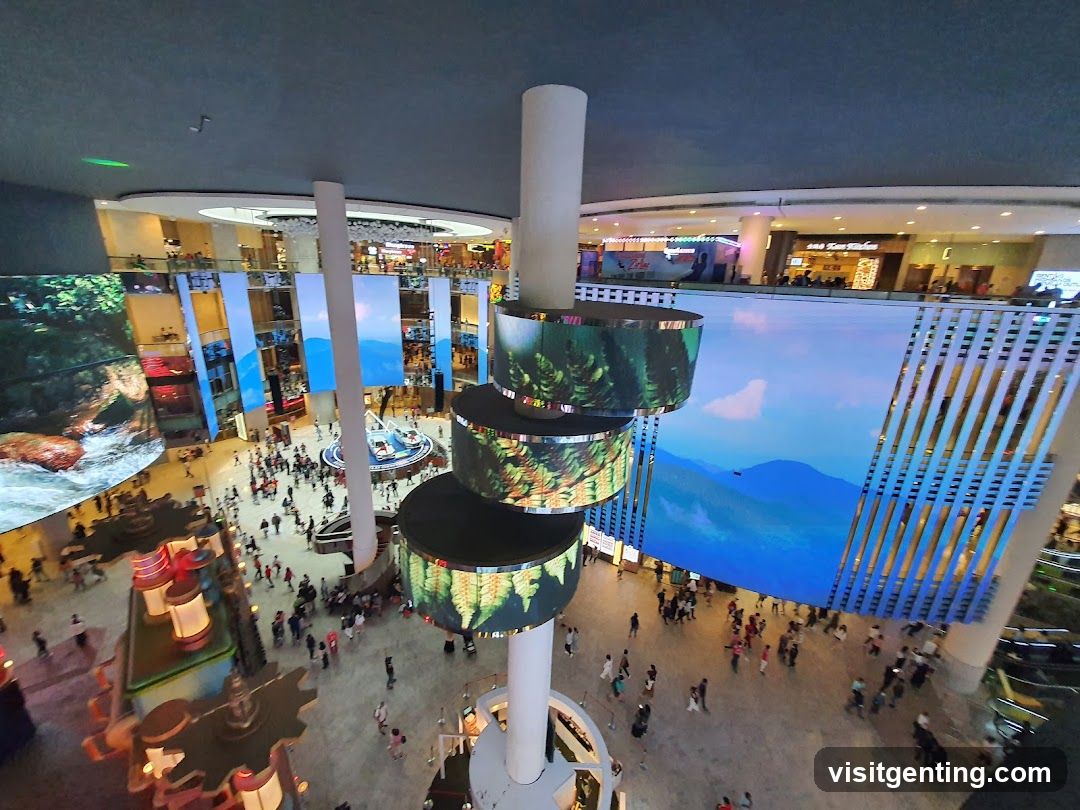 Interior of a large shopping mall