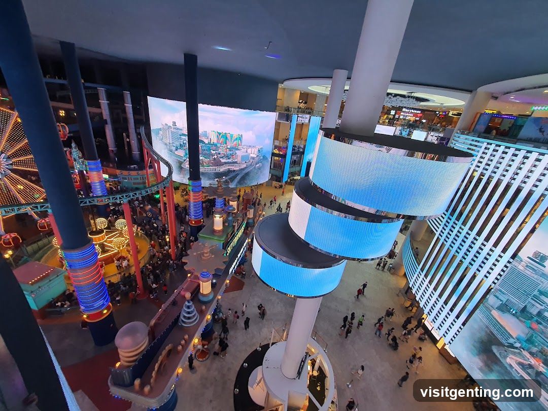 Indoor amusement center atrium
