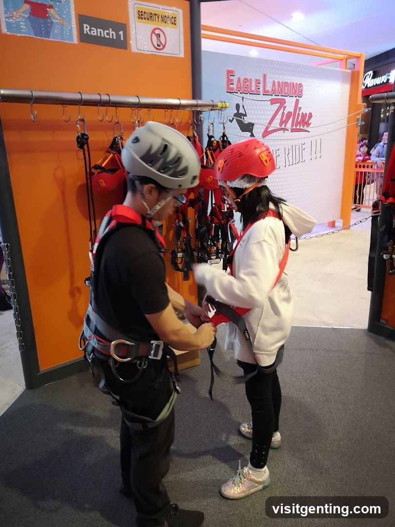 Eagle Landing Zipline Ride Preparation Area