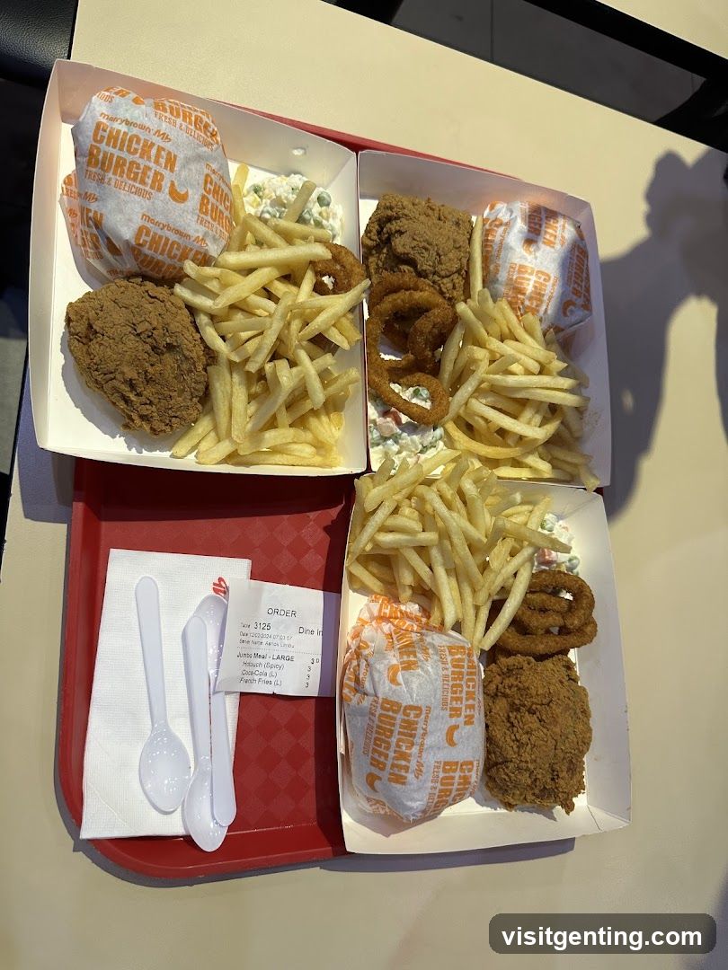 Food Order on Tray