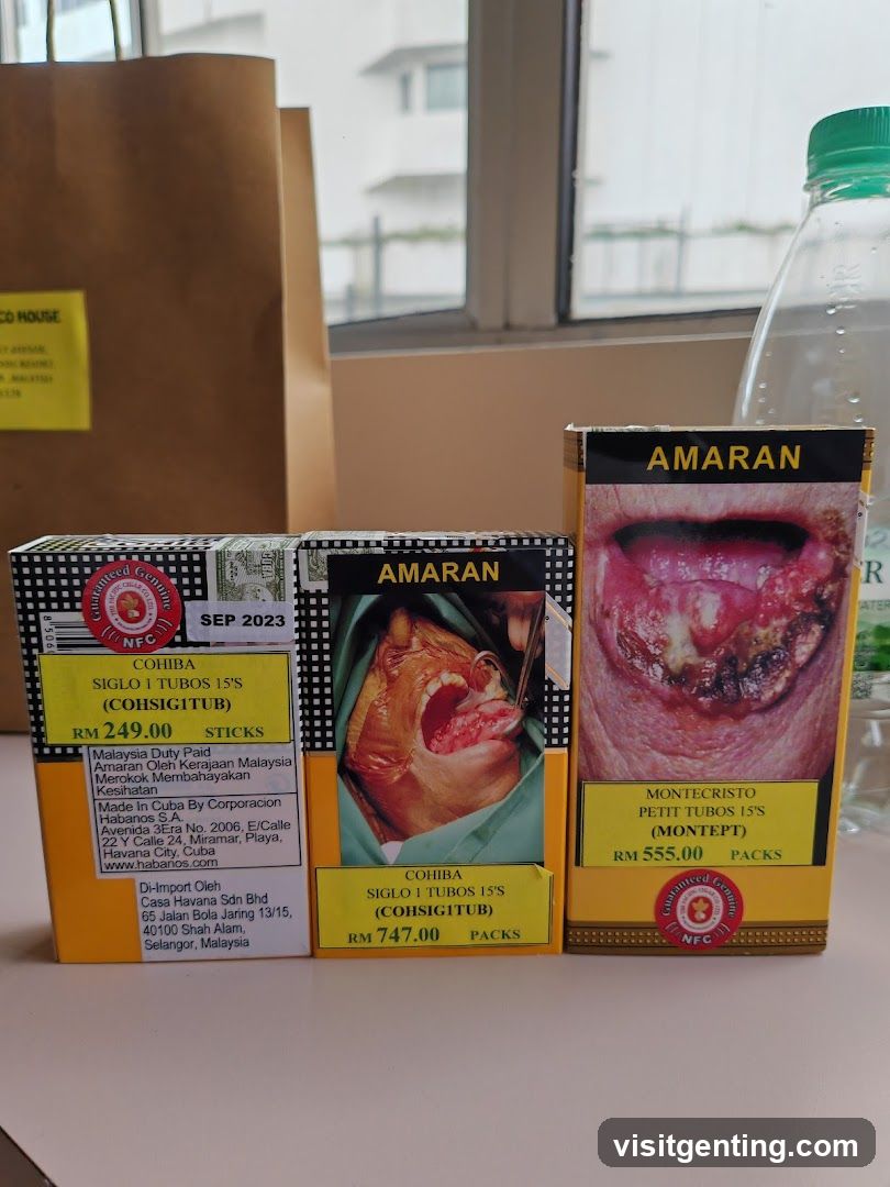 Cigarette Packs on Counter