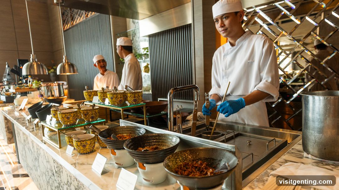 Restaurant kitchen scene