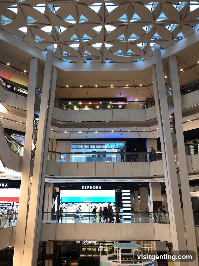 Multi-level shopping mall interior