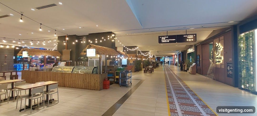Interior food court area