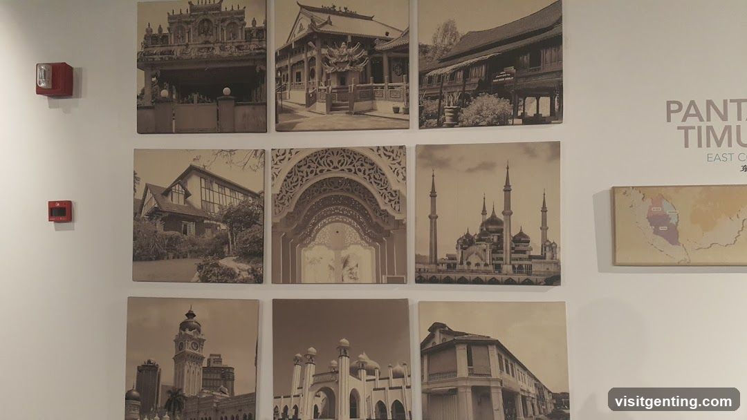 Wall Display of Historical Architecture Photos