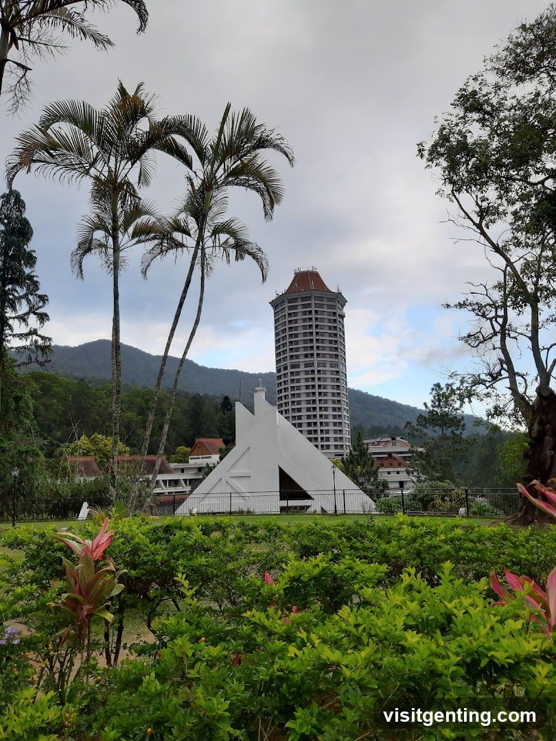 Landscape with Modern Architecture and Tropical Vegetation