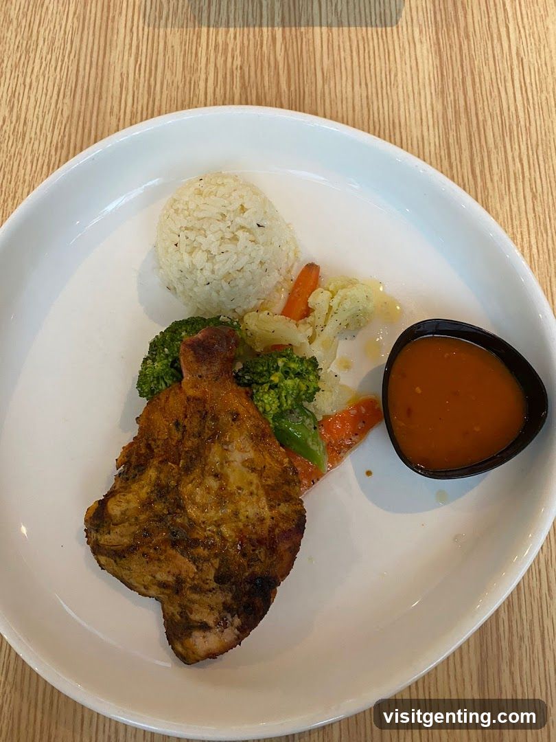 Food Plate on Wooden Table
