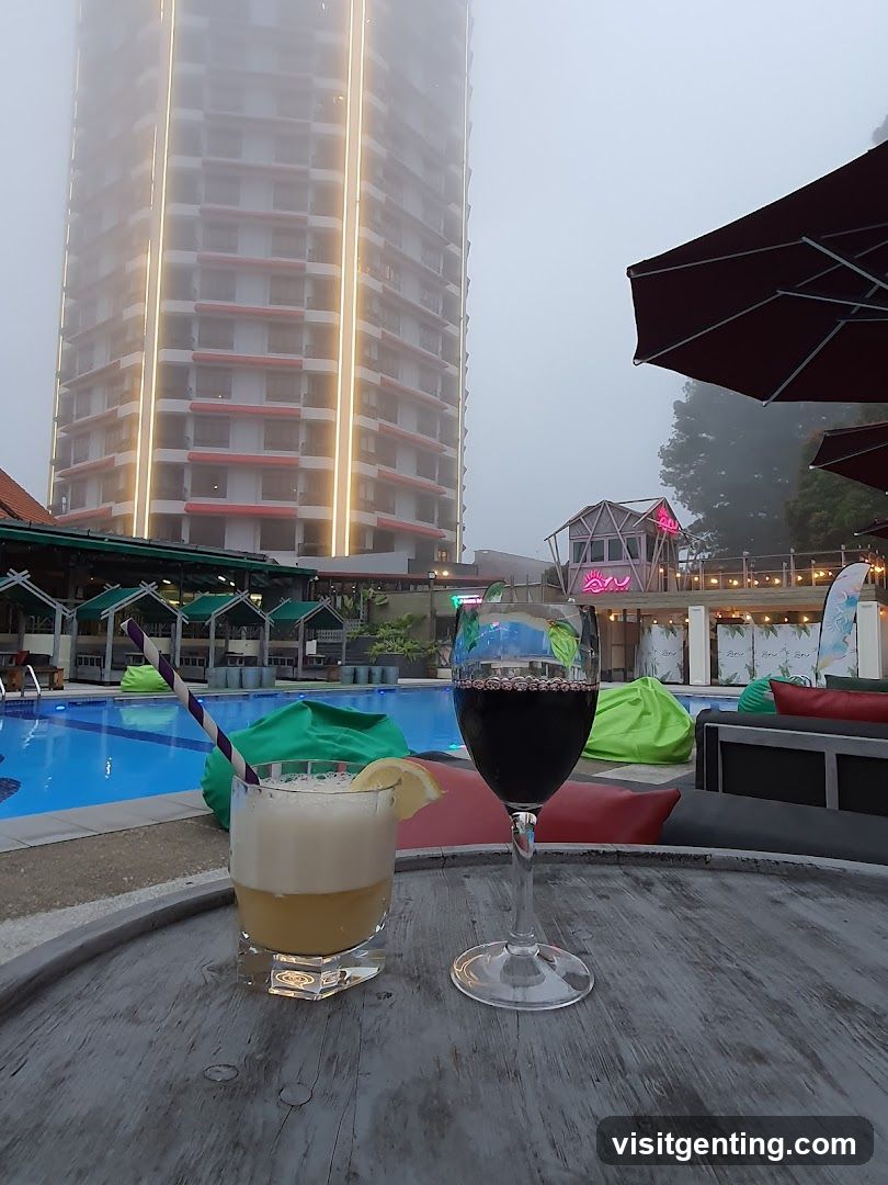 Poolside Lounge with Drinks