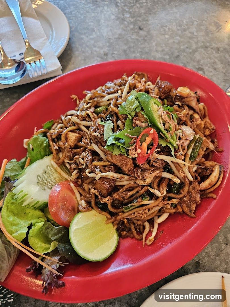 Food served on red plate