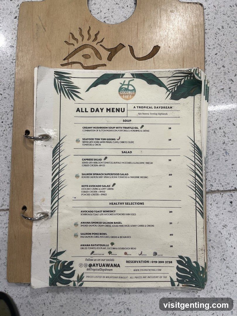 Coconut HUT All Day Menu