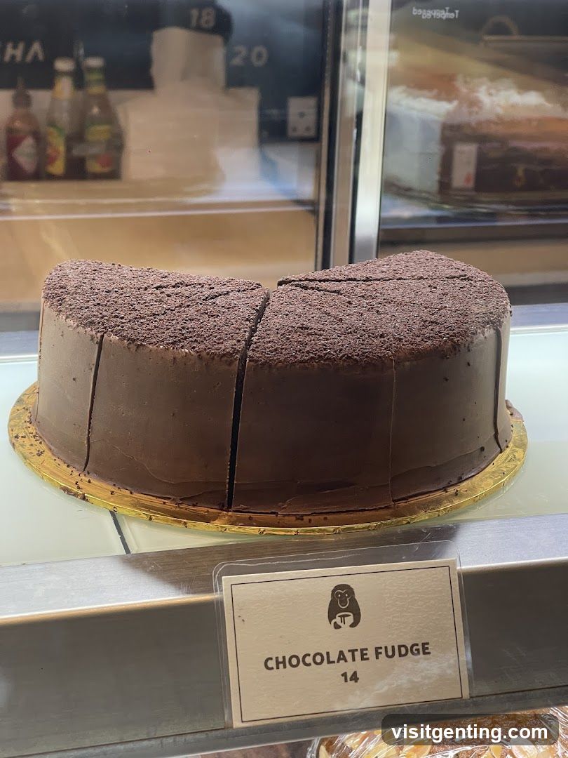 Chocolate Fudge Cake Display