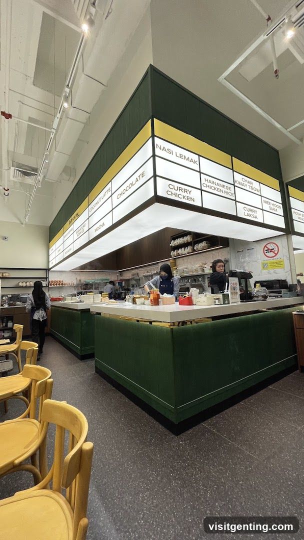 Interior of a food establishment