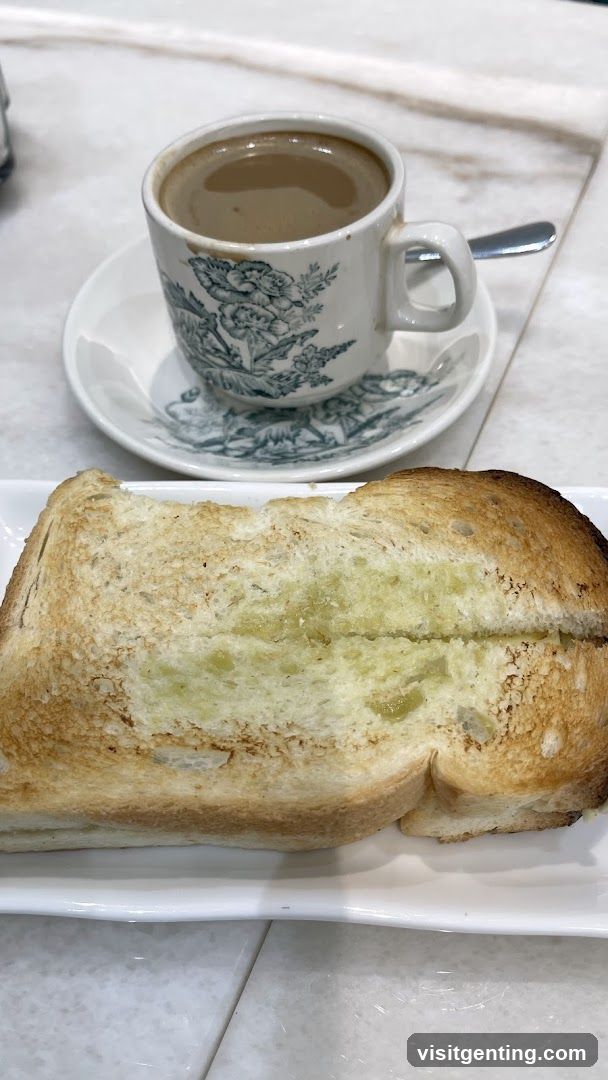 Toasted bread and coffee