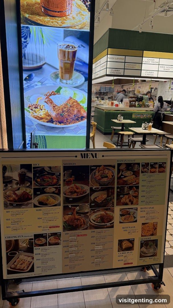 Restaurant Interior with Menu Board