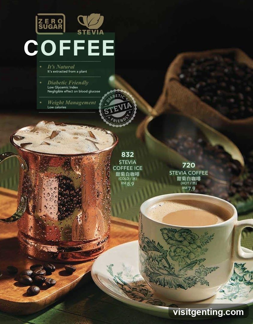 Stevia Coffee Menu
