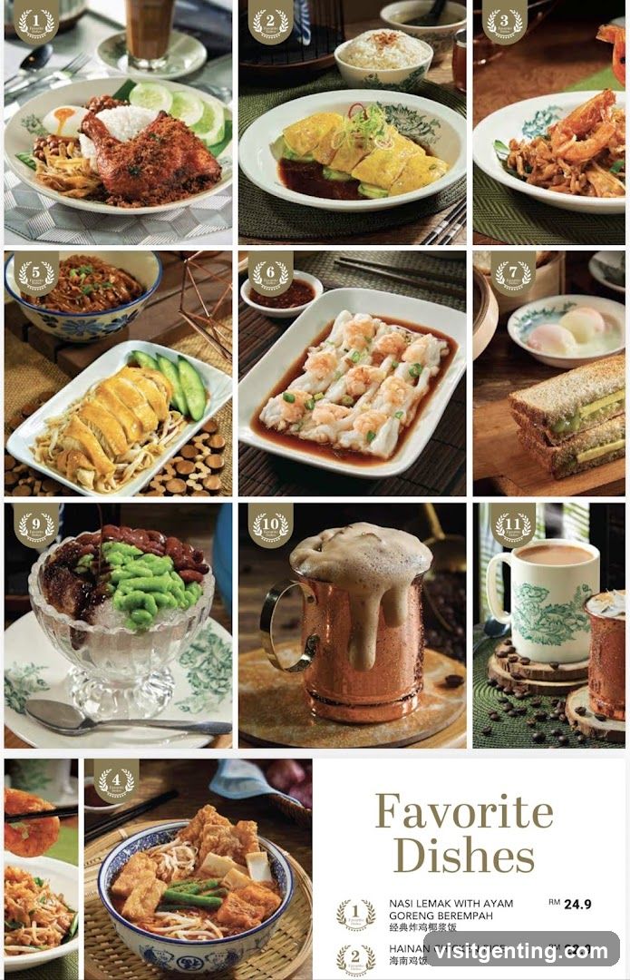 Favorite Dishes Menu