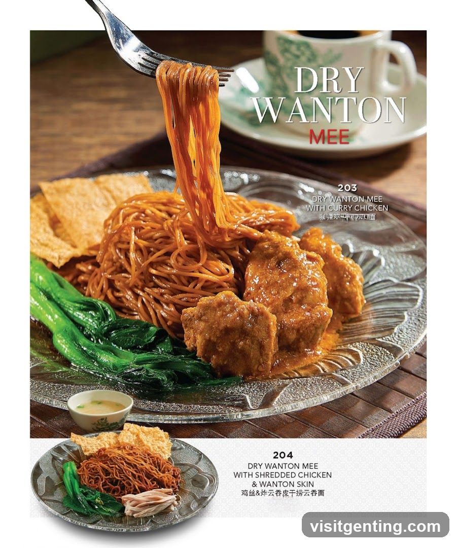 Dry Wanton Mee Menu