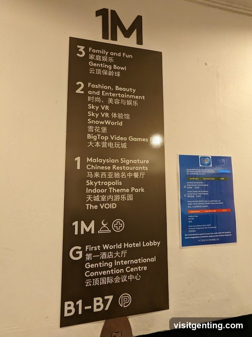 Directional Signage in Building Interior