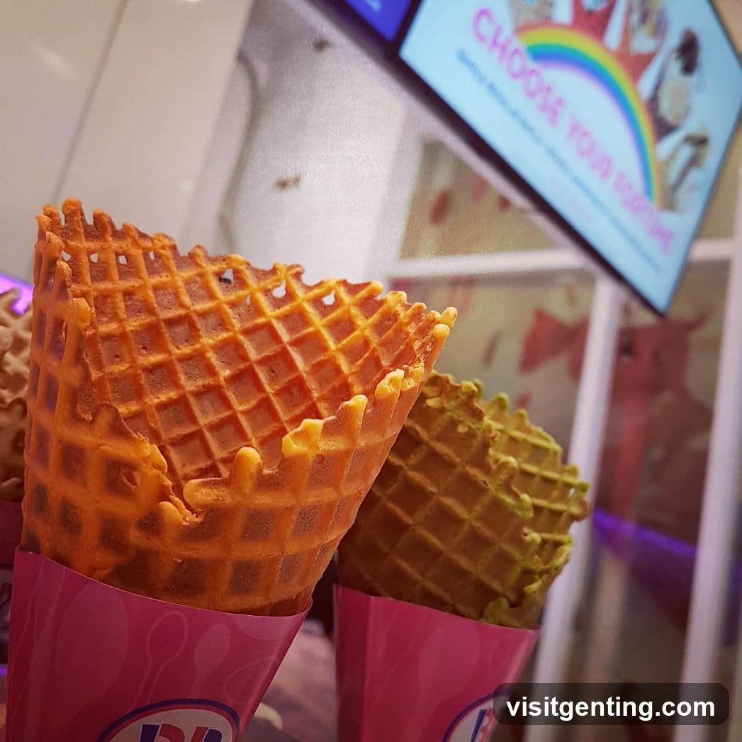 Waffle Cones in Shop Interior