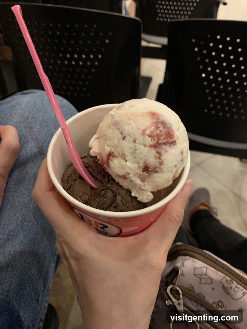 Ice Cream Cup Held in Hand