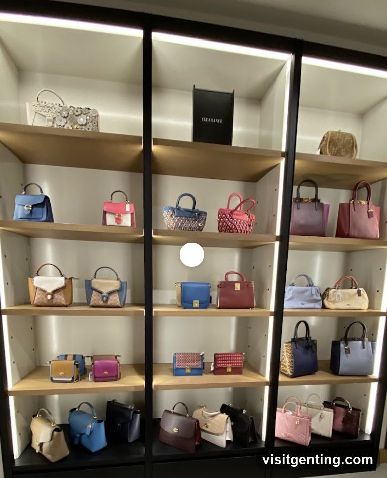 Interior Display of Handbags